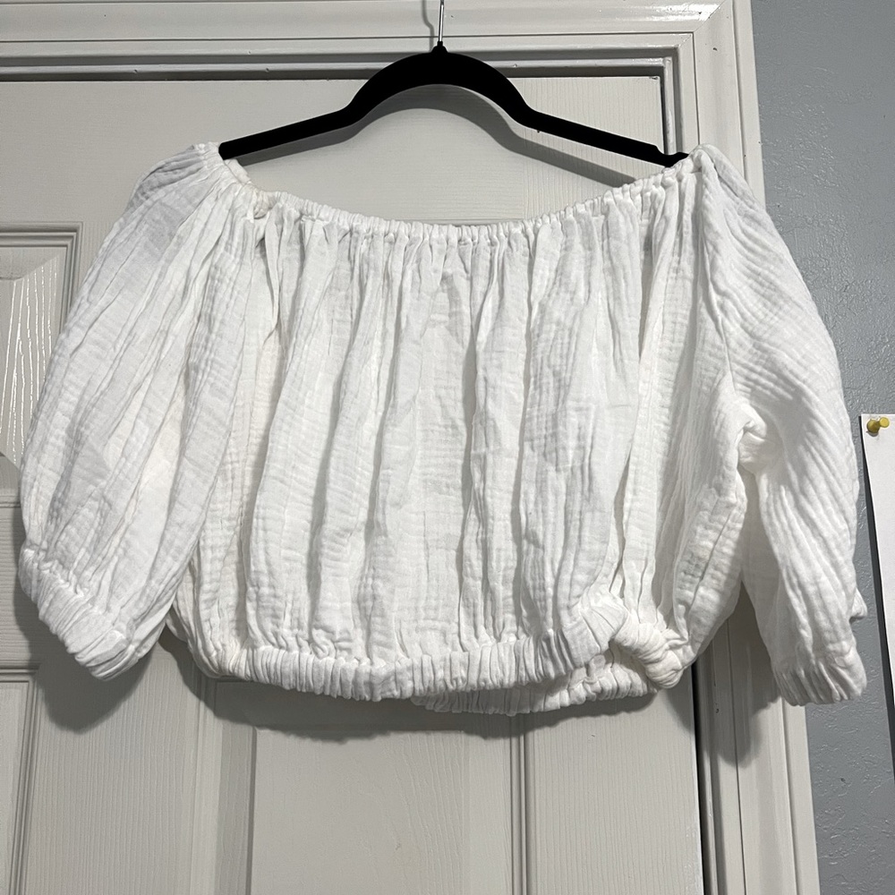 White off the shoulder top- size medium